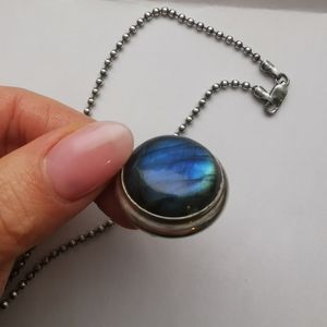 Sterling Silver 925 Labradorite Necklace